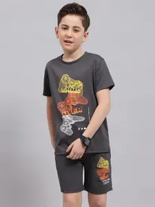 Monte Carlo Boys Printed T-Shirt With Shorts