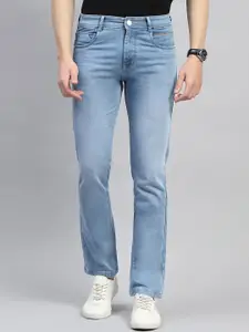 Monte Carlo Men Narrow Slim Fit Mid Rise Clean Look Heavy Fade Jeans