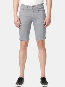 Llak Jeans Men Mid-Rise Slim Fit Denim Shorts