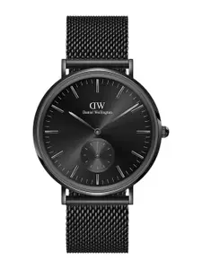 Daniel Wellington Men Textured Dial Reset Time Analogue Watch DW00100714K