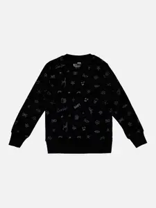 Bodycare Kids Girls Conversational Printed Cotton Pullover Sweatshirt