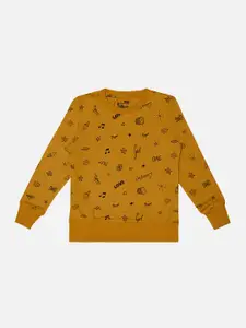 Bodycare Kids Girls Conversational Printed Cotton Pullover Sweatshirt