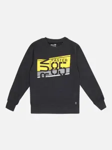 Bodycare Kids Boys Typography Printed Cotton Pullover Sweatshirt