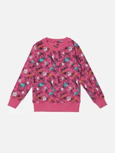 Bodycare Kids Girls Floral Printed Cotton Pullover Sweatshirt