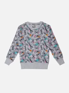 Bodycare Kids Girls Graphic Printed Cotton Pullover Sweatshirt