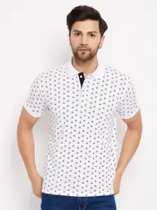 WILD WEST Geometric Printed Polo Collar T-shirt