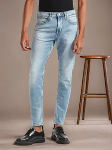 Flying Machine Men Tapered Fit Clean Look Heavy Fade Stretchable Jeans