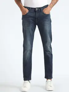 Flying Machine Men Tapered Fit Light Fade Clean Look Cropped Stretchable Jeans