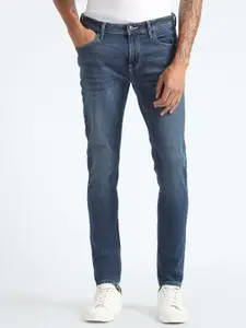 Flying Machine Men Super Skinny Fit Low-Rise Clean Look Cropped Stretchable Jeans