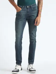 Flying Machine Men Super Skinny Fit Low-Rise Clean Look Cropped Stretchable Jeans