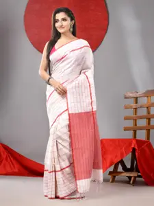 Arhi Checked Tasseled Pure Cotton Saree