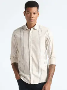Flying Machine Slim Fit Striped Pure Cotton Casual Shirt