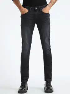 Flying Machine Men Super Skinny Fit Mid Rise Clean Look Heavy Fade Stretchable Jeans