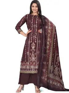 Stylee LIFESTYLE Ethnic Motifs Printed Pure Silk Unstitched Dress Material
