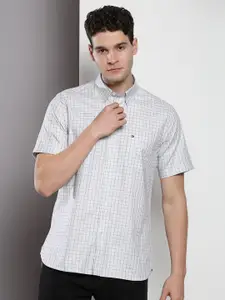 Tommy Hilfiger Grid Tattersall Checks Pure Cotton Casual Shirt