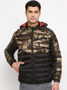 Duke Camouflage Printed Long Sleeves Hood Padded Jacket