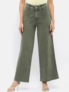 Madame Women Wide Leg Cotton Jeans