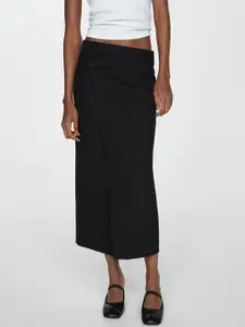 MANGO Wrap Style Smart Casual Straight Skirt