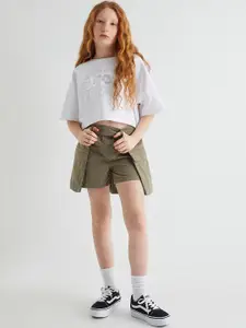Koton Girls Pure Cotton Mini Skorts