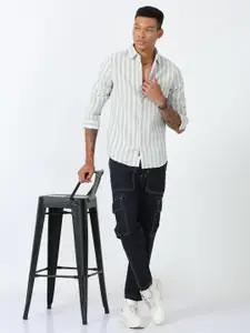 FLY 69 Premium Slim Fit Striped Casual Shirt
