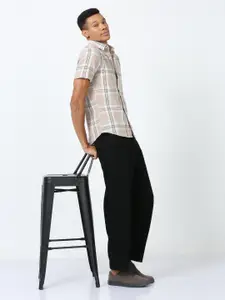 FLY 69 Premium Slim Fit Tartan Checks Casual Shirt
