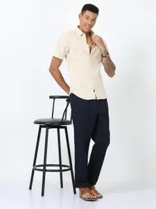 FLY 69 Premium Slim Fit Ethnic Motifs Self Design Casual Shirt
