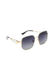 OPIUM Women Aviator Sunglasses with Polarised and UV Protected Lens OP-10190-C01-57