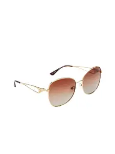 OPIUM Women Oval Sunglasses with Polarised and UV Protected Lens OP-10189-C01-57