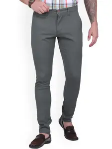 USMC Men Self Design Comfort Slim Fit Easy Wash Cotton Chinos Trousers