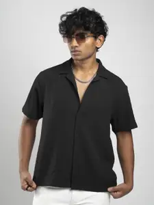 BOYCOTT Modern Self Designed Spread Collar Casual Shirt
