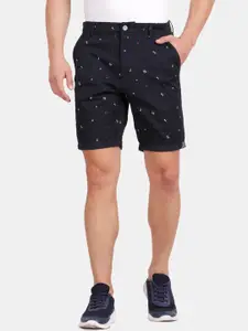 t-base Men Conversational Printed Mid-Rise Shorts