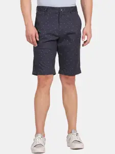 t-base Men Abstract Printed Shorts