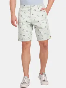 t-base Men Conversational Printed Mid-Rise Shorts