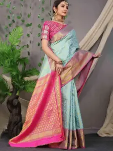 SGF11 Ethnic Motifs Woven Design Pure Silk Kanjeevaram Saree