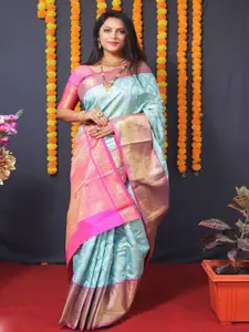 SGF11 Ethnic Motifs Woven Design Silk Cotton Kanjeevaram Saree