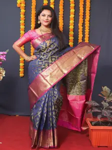 SGF11 Ethnic Motifs Woven Design Pure Silk Kanjeevaram Saree