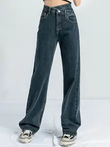 LULU & SKY Women Straight Fit High-Rise Jeans