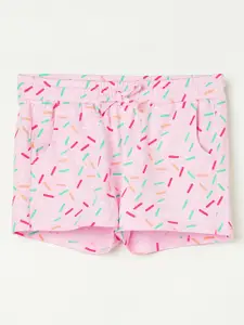 Fame Forever by Lifestyle Girls Abstract Printed Pure Cotton Shorts