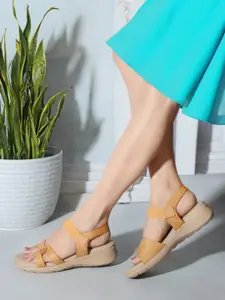Carlton London Textured Open Toe Platform Heels