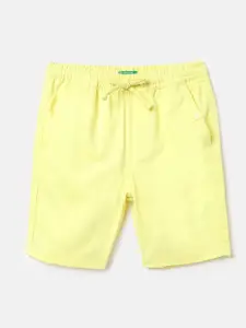 United Colors of Benetton Boys Mid Rise Pure Cotton Shorts
