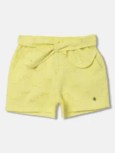 ELLE Girls Self-Design Relaxed Fit Pure Cotton Shorts