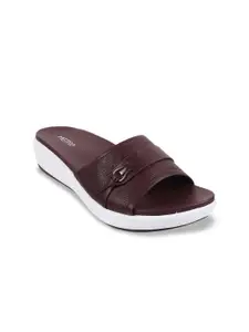 Metro Open Toe Comfort Heels With Buckles