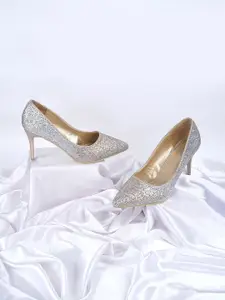 Mochi Embellished Pointed Toe Stiletto Heeled Pumps