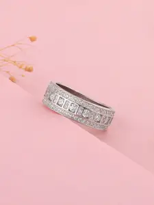 GIVA 925 Sterling Silver Rhodium-Plated Finger Ring