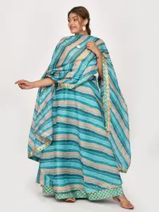 Kesarya Embellished Cotton Ready to Wear Lehenga & Unstitched Blouse With Dupatta