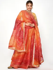 Kesarya Embellished Cotton Ready to Wear Lehenga & Unstitched Blouse With Dupatta