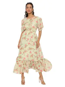 BAESD Floral Printed Fit & Flare Maxi Dress