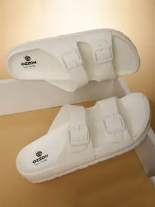 OZZOH Men Open Toe Sliders