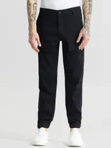 Snitch Men Smart Loose Fit Cotton Chinos Trousers