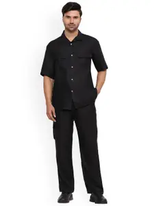 BAESD Shirt Collar Pure Linen Shirt With Trouser